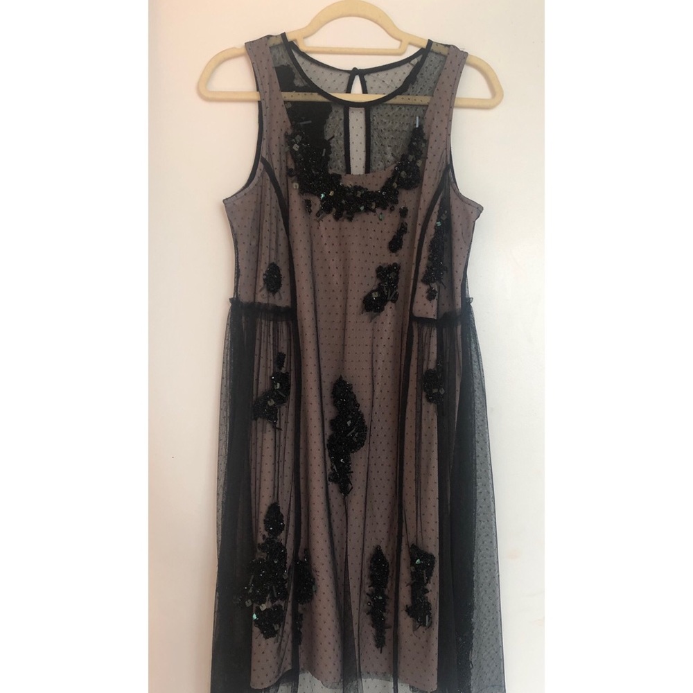 Black lace and sequin dress